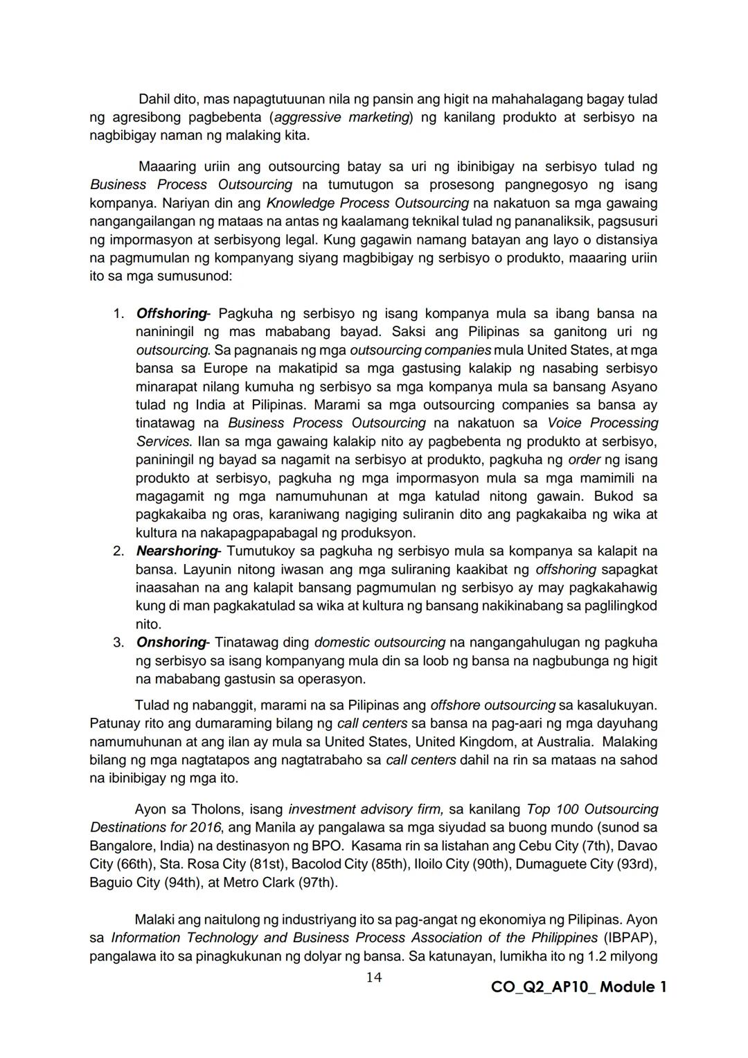 10
DepED
DEPARTMENT OF EDUCATION
Araling Panlipunan
Ikalawang Markahan – Modyul 1:
Globalisasyon
CO_Q2_AP10_ Module 1
ALTERNATIVE DELIVE