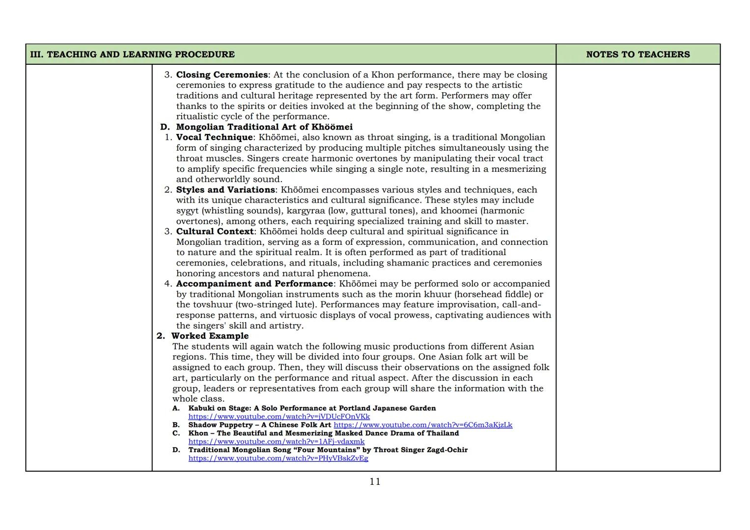 8
Lesson Exemplar
for Music and Arts
Quarter 2
Lesson
1
PILOT IMPLEMENTATION OF THE MATATAG K TO 10 CURRICULUM
DepED
DEPARTMENT OF EDUCA