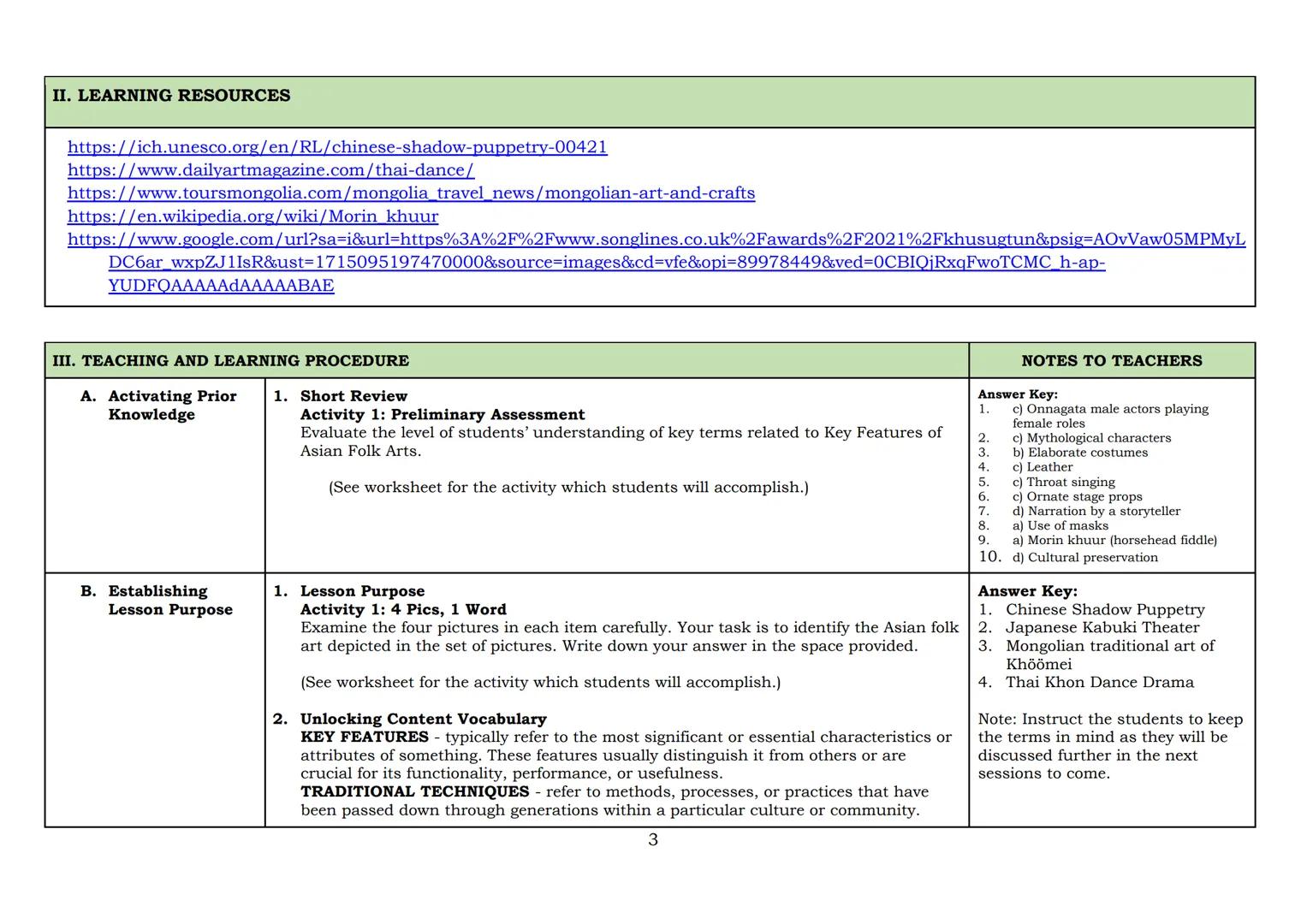 8
Lesson Exemplar
for Music and Arts
Quarter 2
Lesson
1
PILOT IMPLEMENTATION OF THE MATATAG K TO 10 CURRICULUM
DepED
DEPARTMENT OF EDUCA