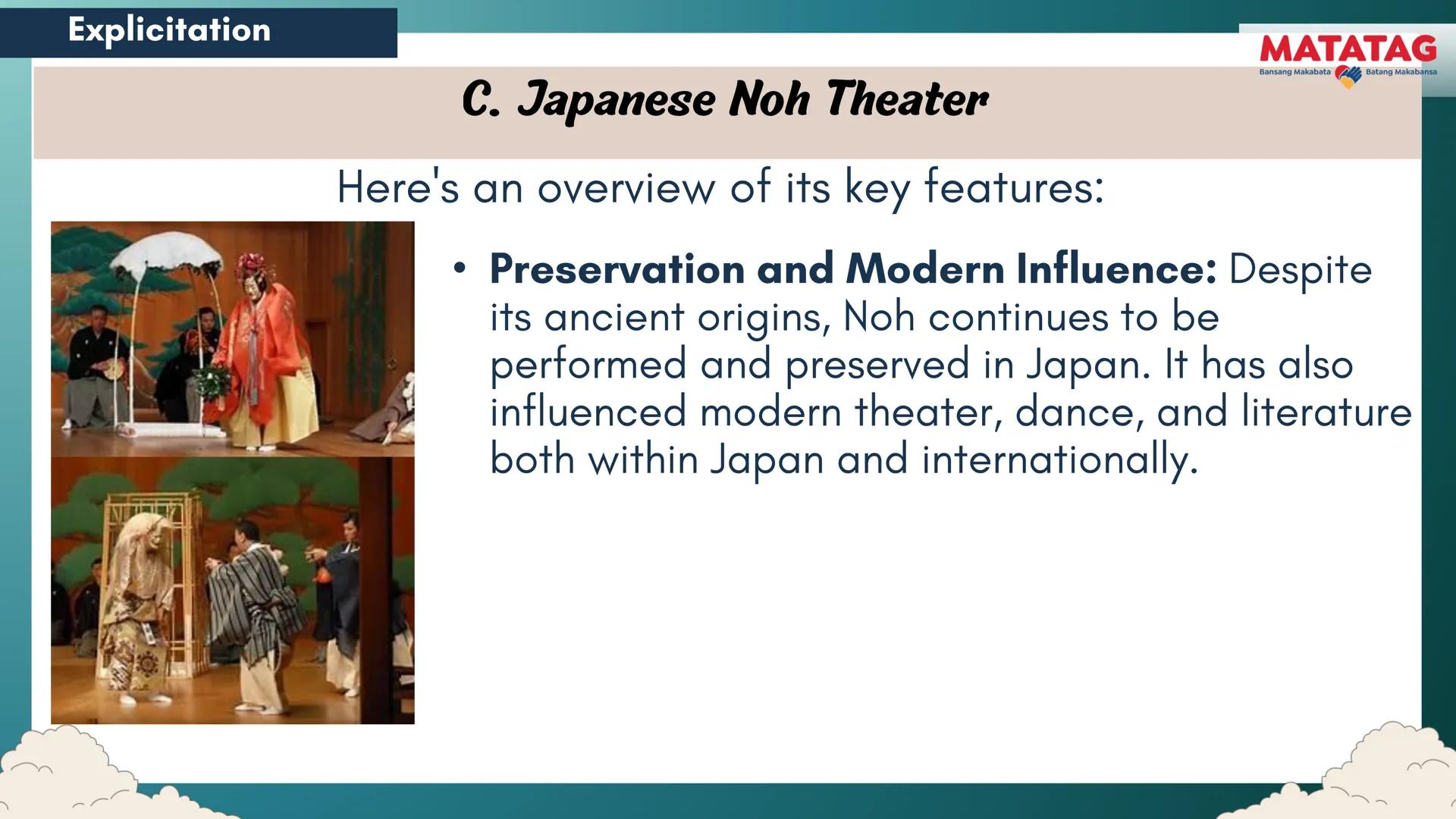 DepED
Q2 Music and Arts Week 3-4
TRADITIONAL
MATATAG
Bansang Makabata Batang Makabansa
ASIAN FOLK ARTS
AND NEW CREATIVE
TRENDS # Learn
