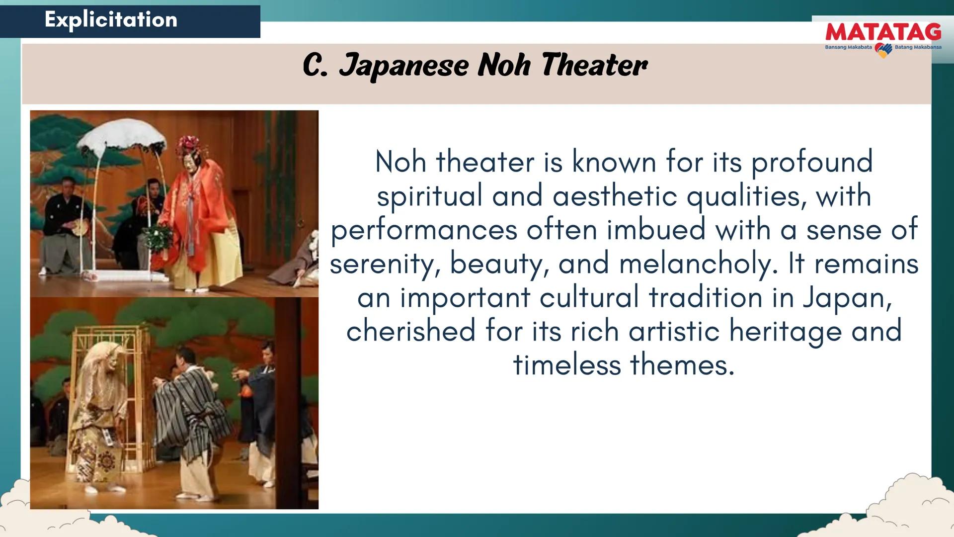 DepED
Q2 Music and Arts Week 3-4
TRADITIONAL
MATATAG
Bansang Makabata Batang Makabansa
ASIAN FOLK ARTS
AND NEW CREATIVE
TRENDS # Learn