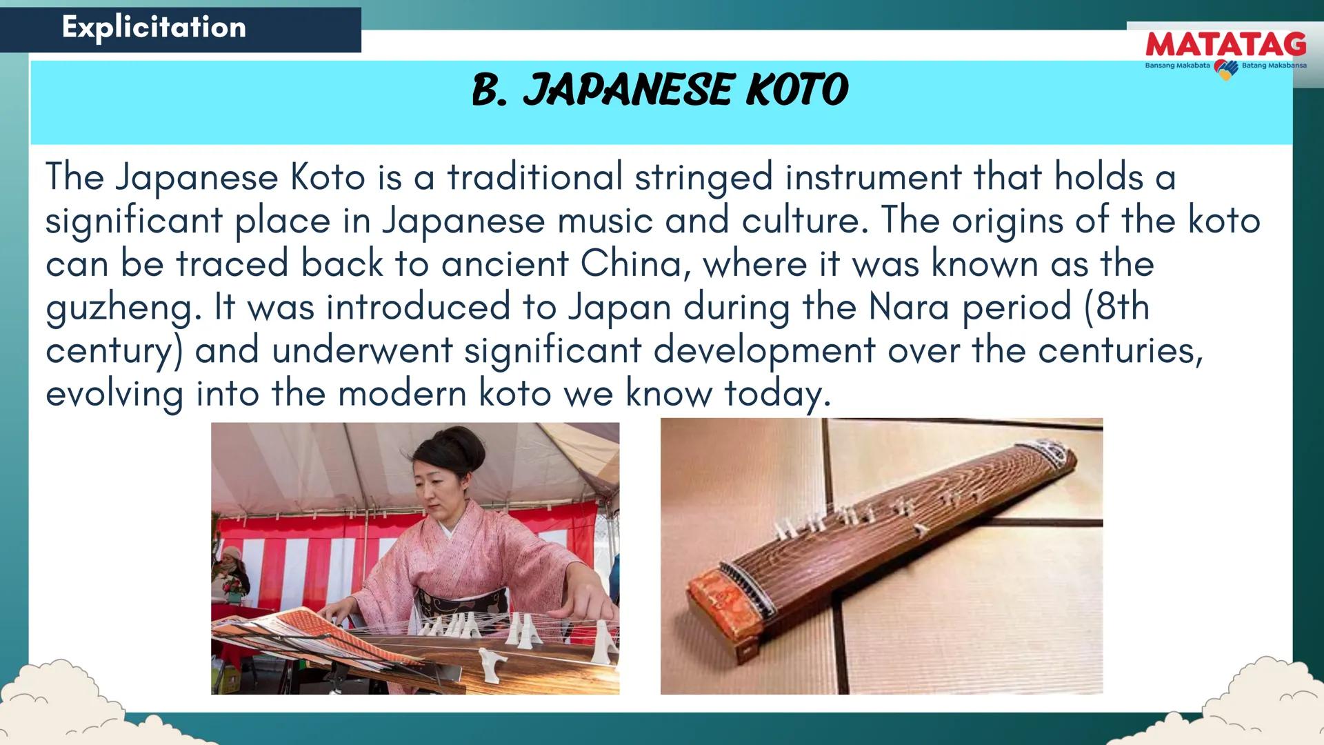 DepED
Q2 Music and Arts Week 3-4
TRADITIONAL
MATATAG
Bansang Makabata Batang Makabansa
ASIAN FOLK ARTS
AND NEW CREATIVE
TRENDS # Learn