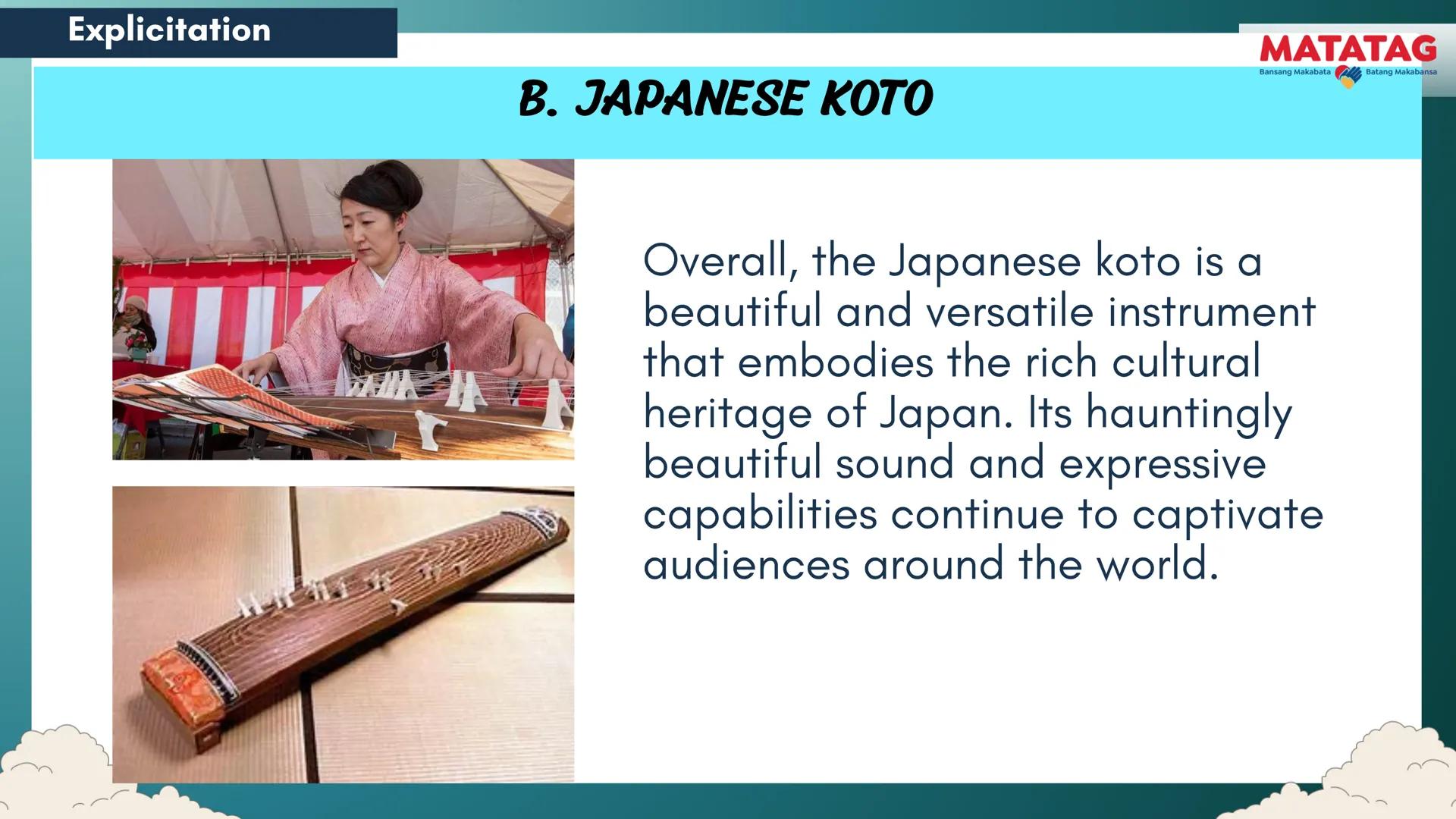 DepED
Q2 Music and Arts Week 3-4
TRADITIONAL
MATATAG
Bansang Makabata Batang Makabansa
ASIAN FOLK ARTS
AND NEW CREATIVE
TRENDS # Learn