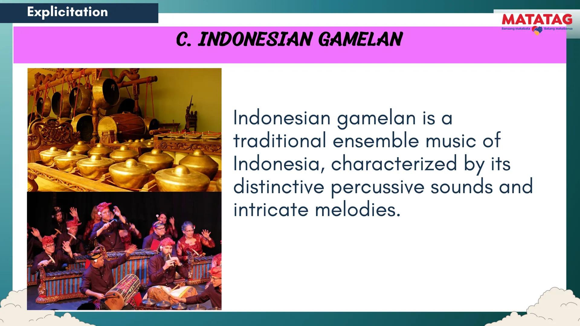 DepED
Q2 Music and Arts Week 3-4
TRADITIONAL
MATATAG
Bansang Makabata Batang Makabansa
ASIAN FOLK ARTS
AND NEW CREATIVE
TRENDS # Learn