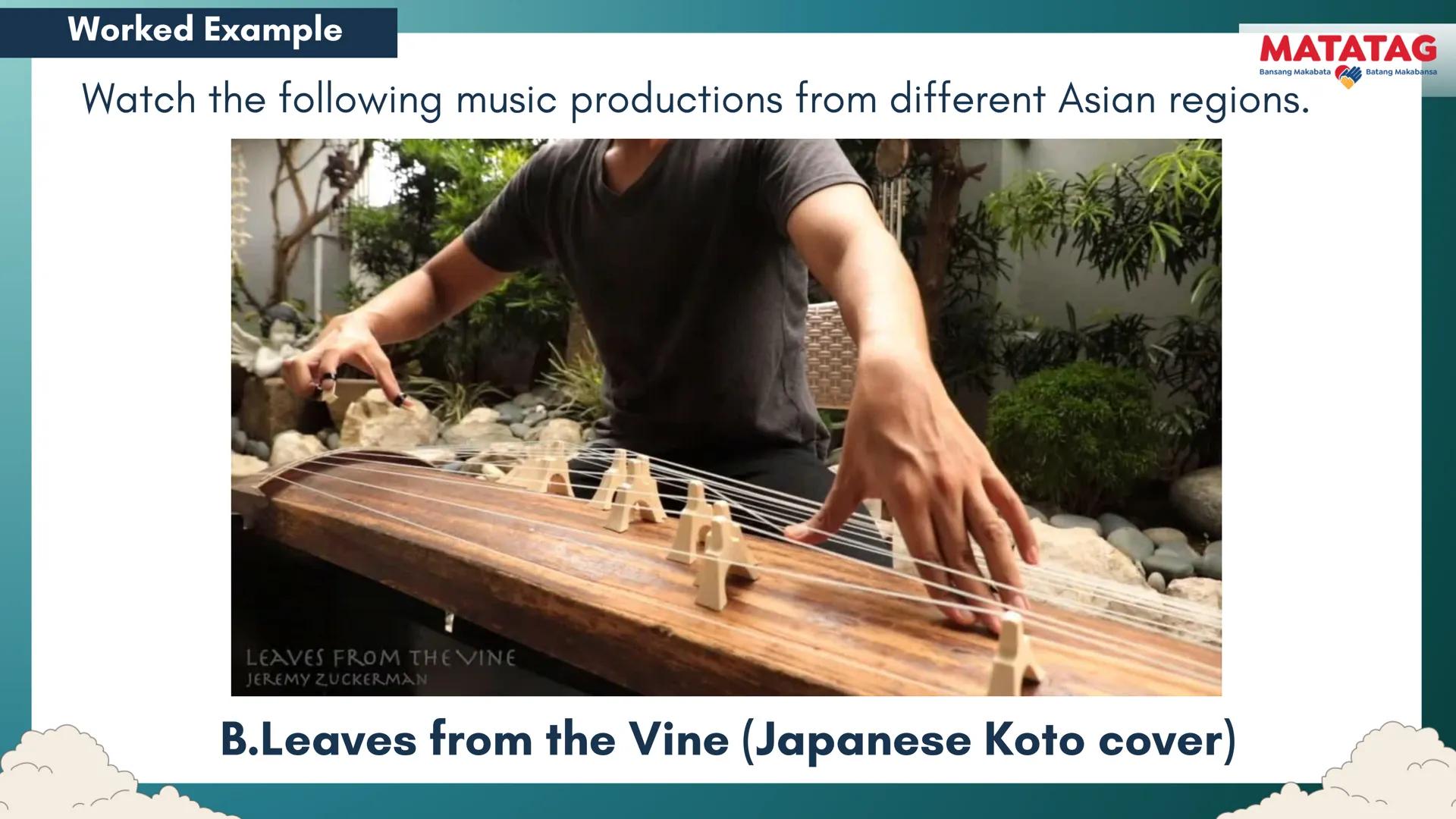 DepED
Q2 Music and Arts Week 3-4
TRADITIONAL
MATATAG
Bansang Makabata Batang Makabansa
ASIAN FOLK ARTS
AND NEW CREATIVE
TRENDS # Learn