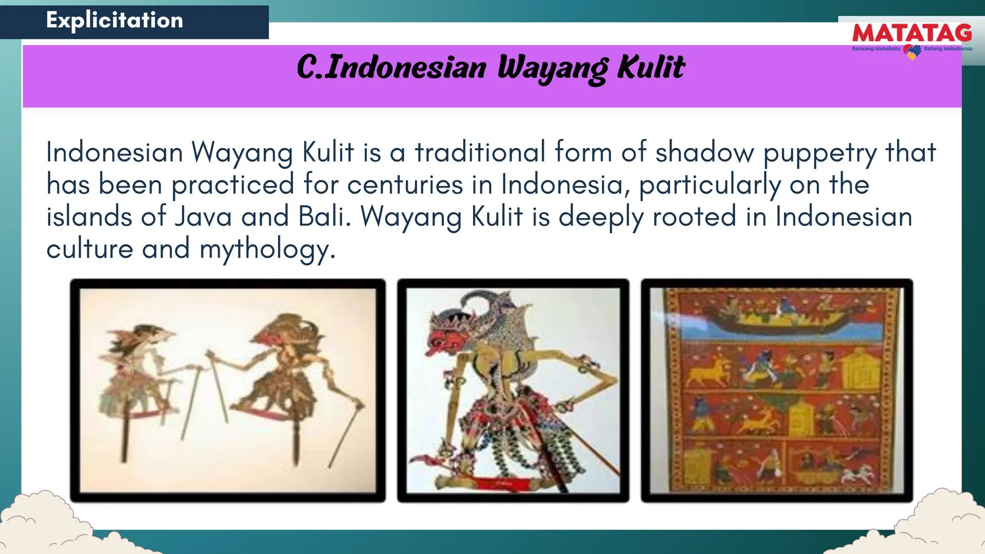 DepED
Q2 Music and Arts Week 3-4
TRADITIONAL
MATATAG
Bansang Makabata Batang Makabansa
ASIAN FOLK ARTS
AND NEW CREATIVE
TRENDS # Learn