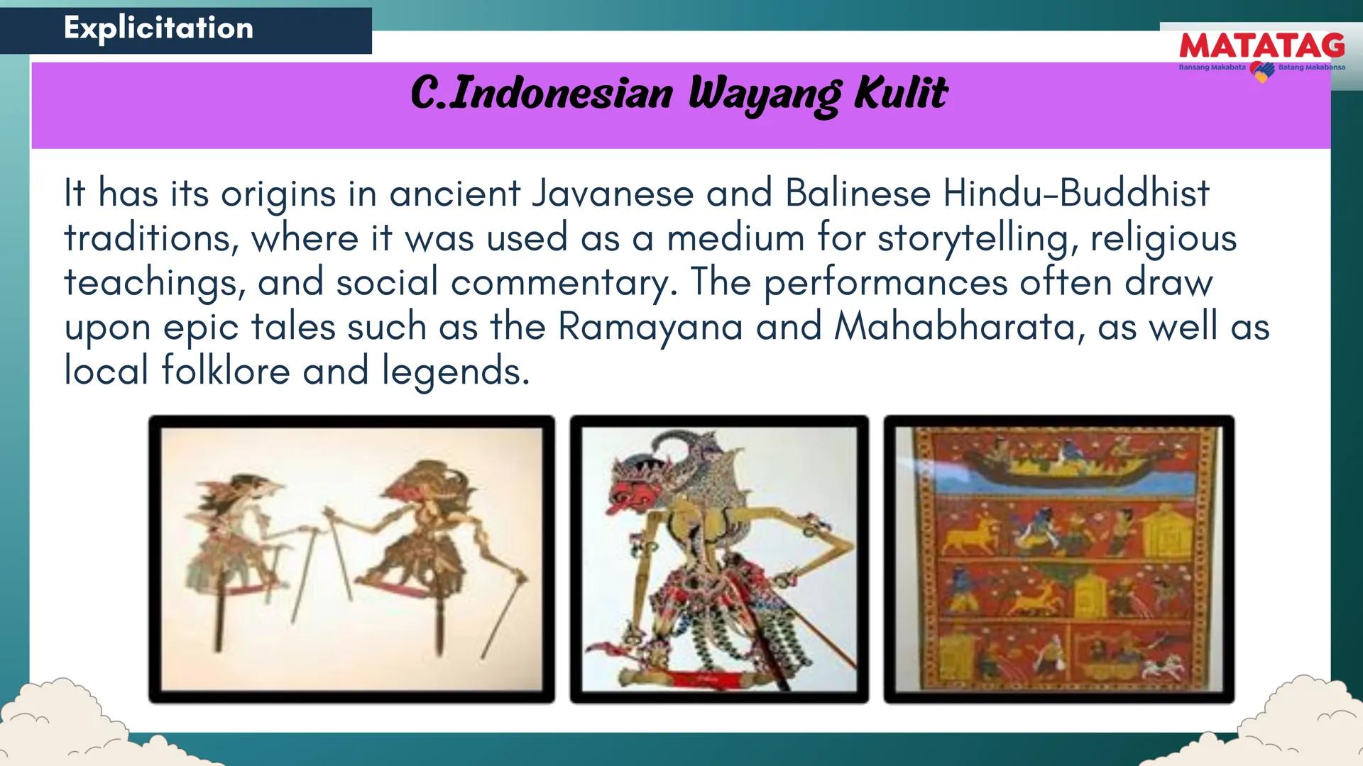 DepED
Q2 Music and Arts Week 3-4
TRADITIONAL
MATATAG
Bansang Makabata Batang Makabansa
ASIAN FOLK ARTS
AND NEW CREATIVE
TRENDS # Learn