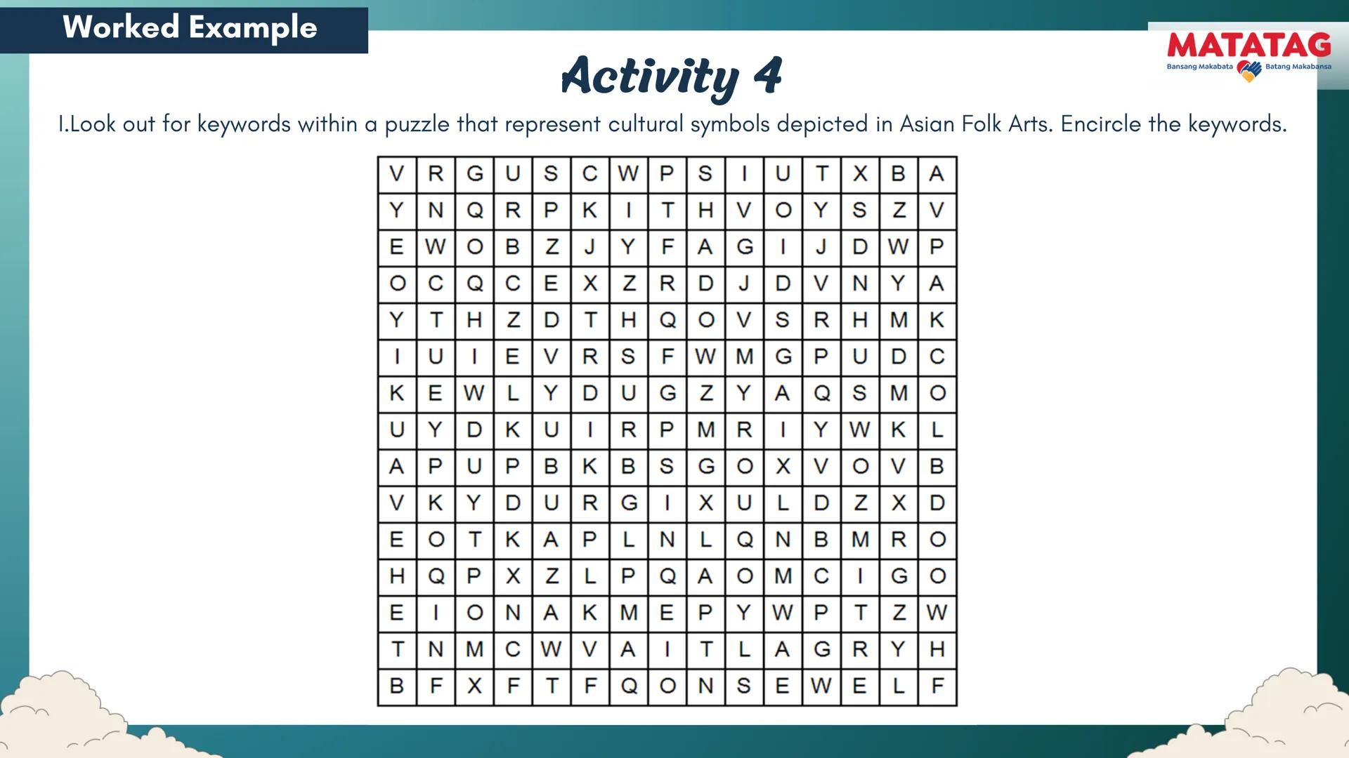 DepED
Q2 Music and Arts Week 3-4
TRADITIONAL
MATATAG
Bansang Makabata Batang Makabansa
ASIAN FOLK ARTS
AND NEW CREATIVE
TRENDS # Learn