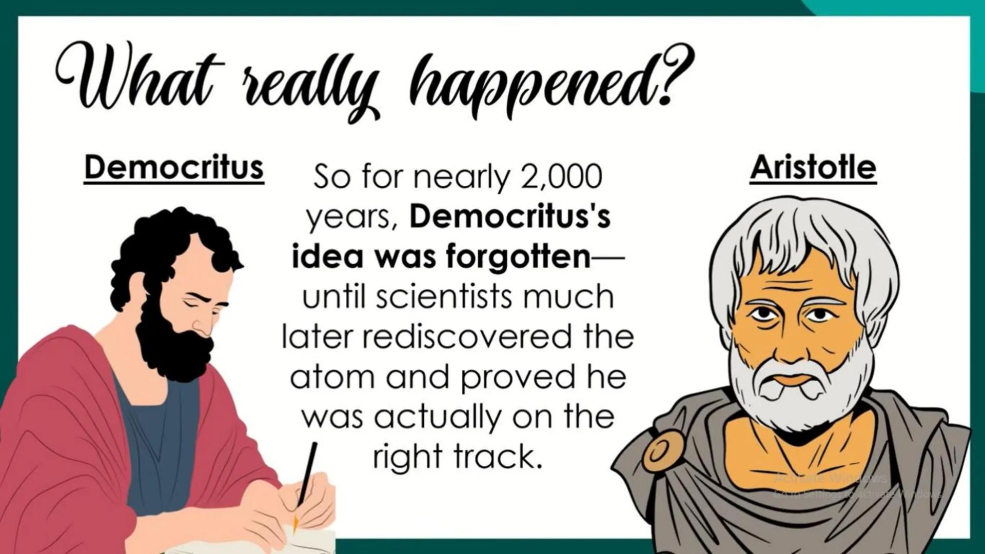 # Development of Atomic Theory
1. The idea of Atoms from Democritus to Dalton
2. Laws of Matter
3. The Discovery of Electrons by J.J. Thoms