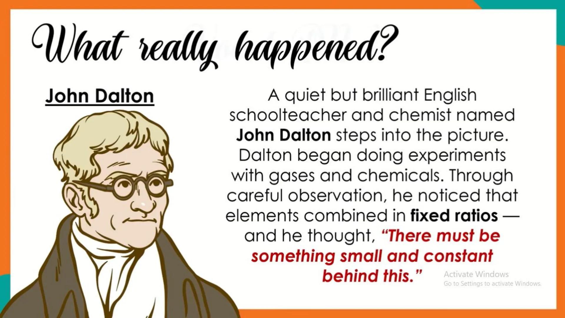 # Development of Atomic Theory
1. The idea of Atoms from Democritus to Dalton
2. Laws of Matter
3. The Discovery of Electrons by J.J. Thoms