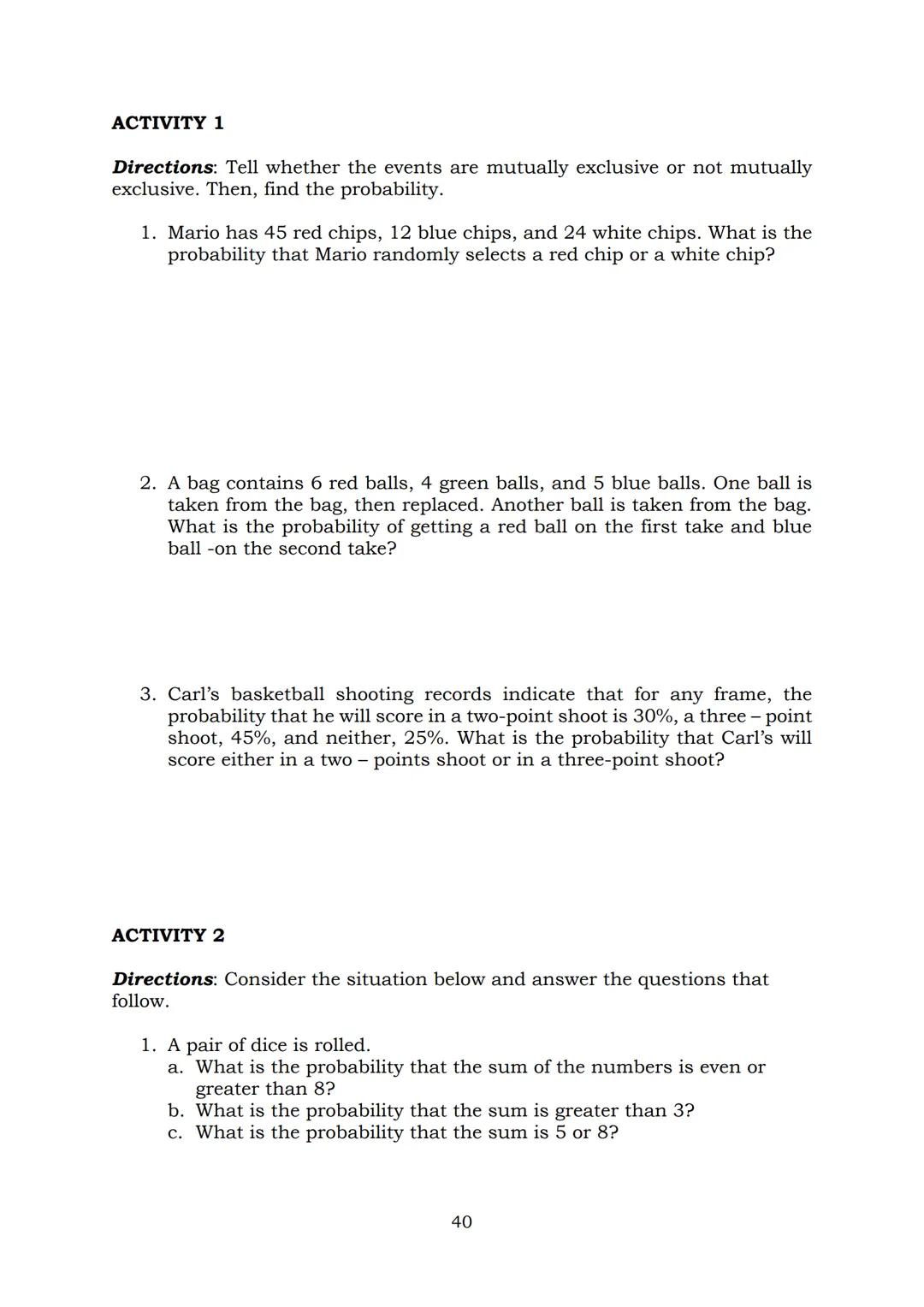 10
DIVISION OF NAVOTAS CITY
MATHEMATICS
Quarter 3
ADM
ALTERNATIVE DELIVERY MODE
S.Y. 2021-2022
NAVOTAS CITY PHILIPPINES
Group Diamond