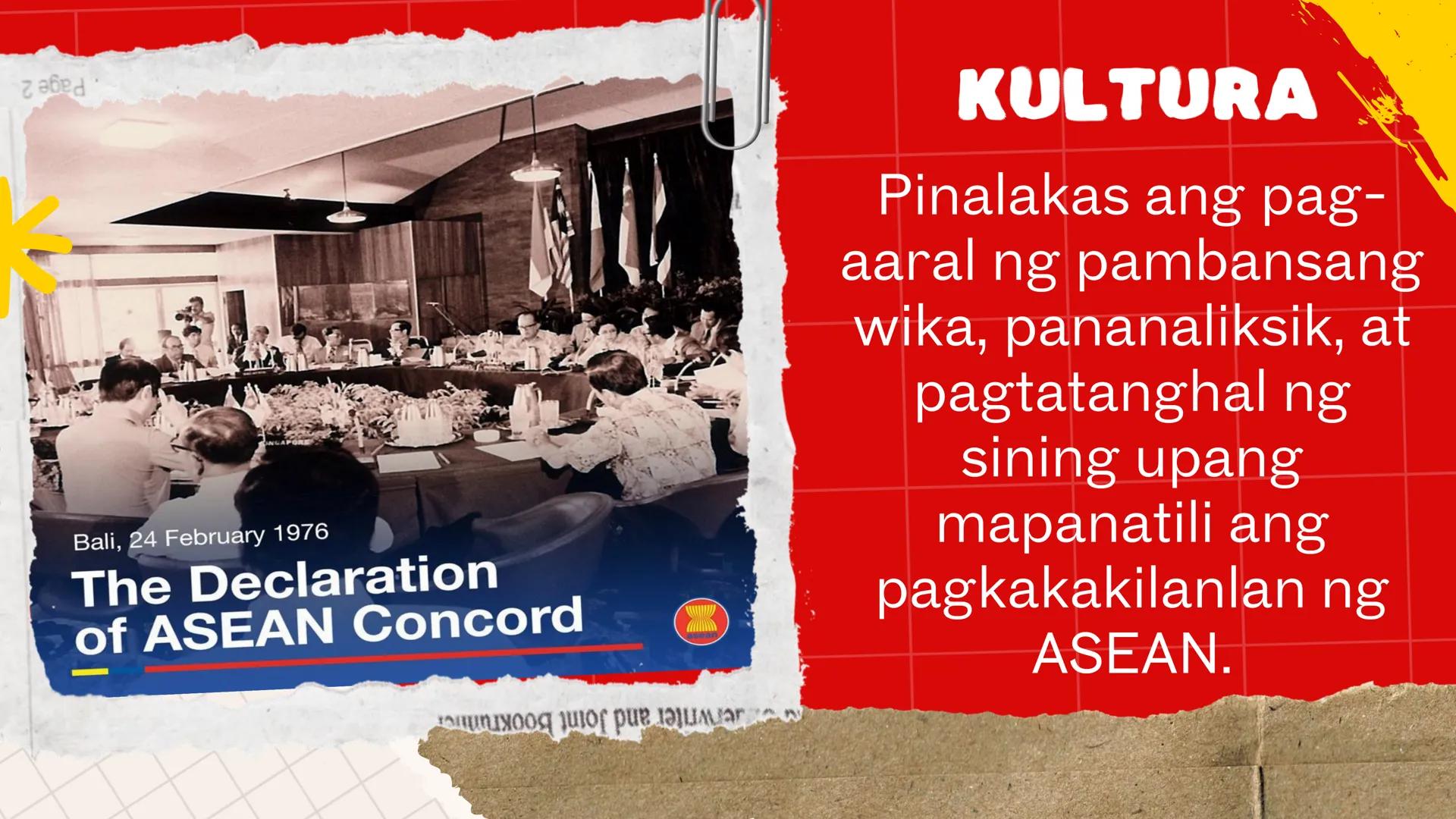 DepED
MATATAG
BAGONG PILIPINAS
*
ZOPFAN
ASEAN CONCORD
AFTA
SEANWFZ ASEAN VISION
TAGUMPAY
ng ASEAN
sa Pagkamit ng Kaunlaran
at Kapayapaan sa