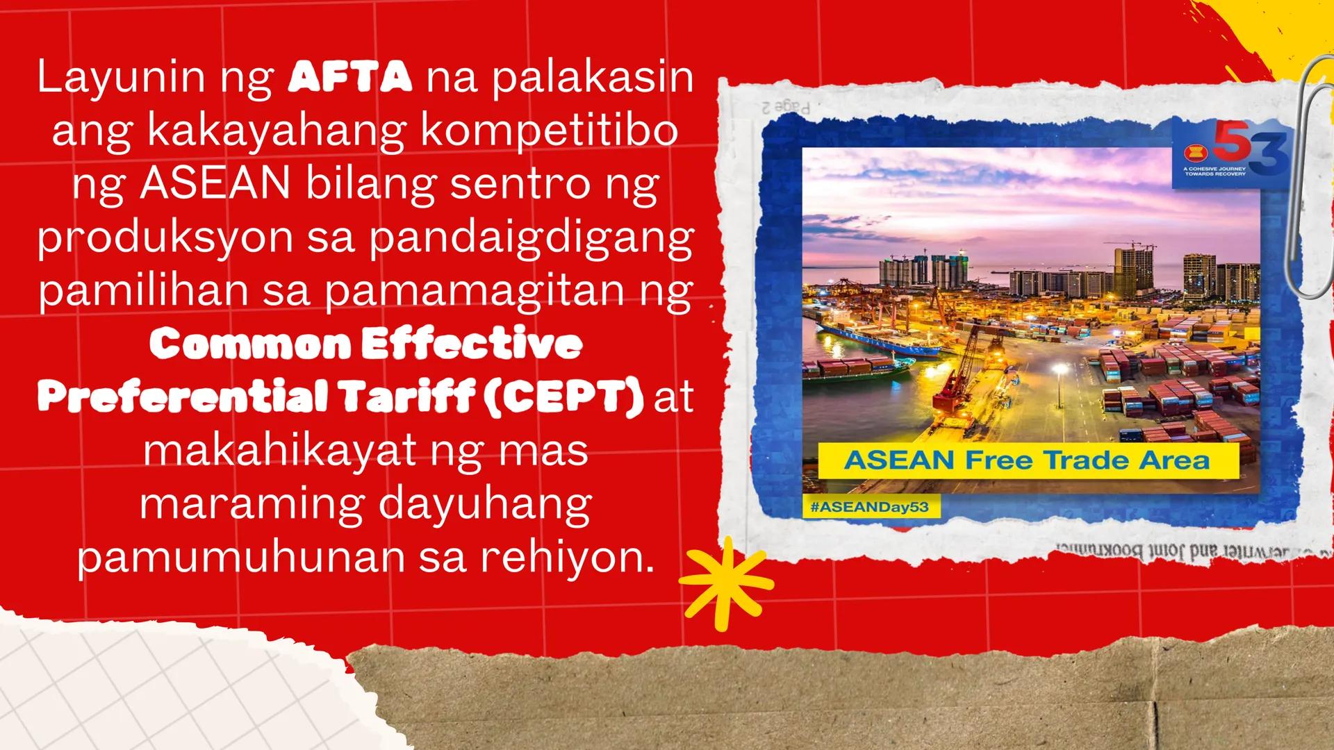 DepED
MATATAG
BAGONG PILIPINAS
*
ZOPFAN
ASEAN CONCORD
AFTA
SEANWFZ ASEAN VISION
TAGUMPAY
ng ASEAN
sa Pagkamit ng Kaunlaran
at Kapayapaan sa