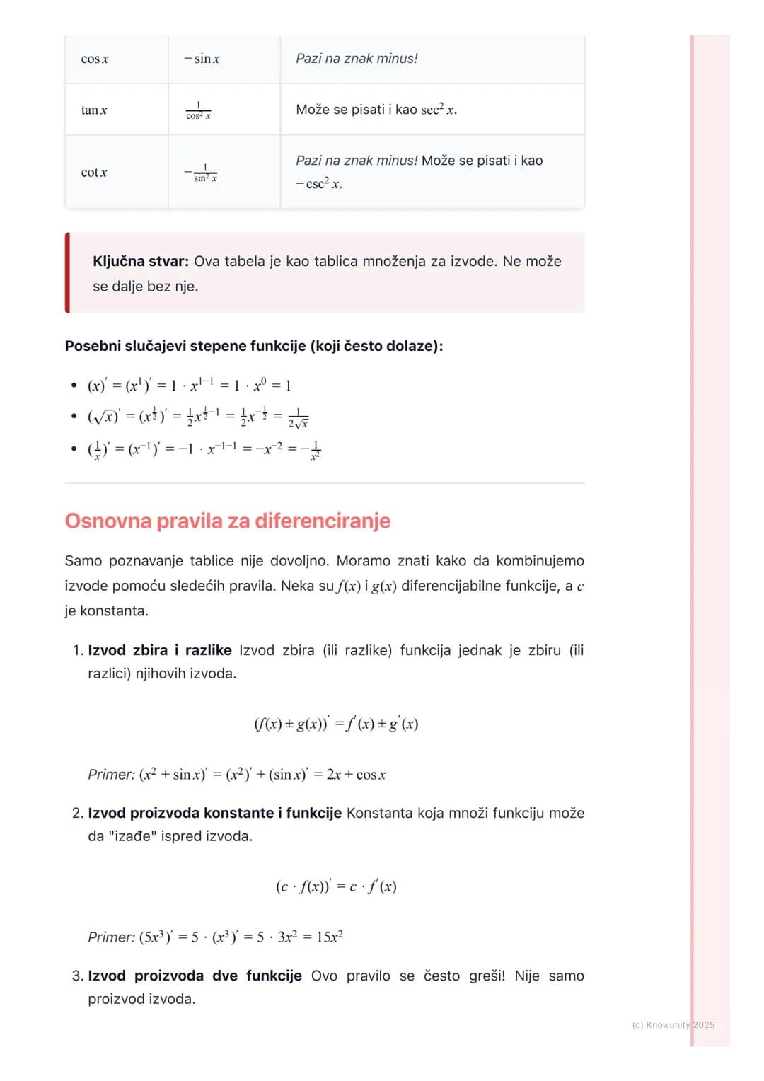 # Izvodi elementarnih funkcija
## Uvod u izvode elementarnih funkcija
Izvodi su jedan od fundamentalnih koncepata u diferencijalnom računu