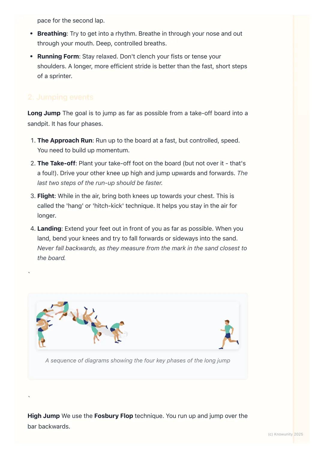 # Athletics (Track and Field)
Introduction to athletics
Athletics is also called 'Track and Field'. It's one of the oldest types of sports