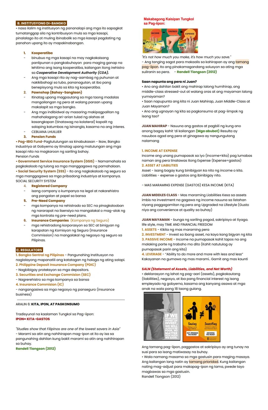 ARALIN 1: PAIKOT NA DALOY NG EKONOMIYA
BALIK ARAL:
Ekonomiks - pag-aaral sa pinakamahusay na paggamit
ng pinagkukunang-yaman sa kabila ng wa