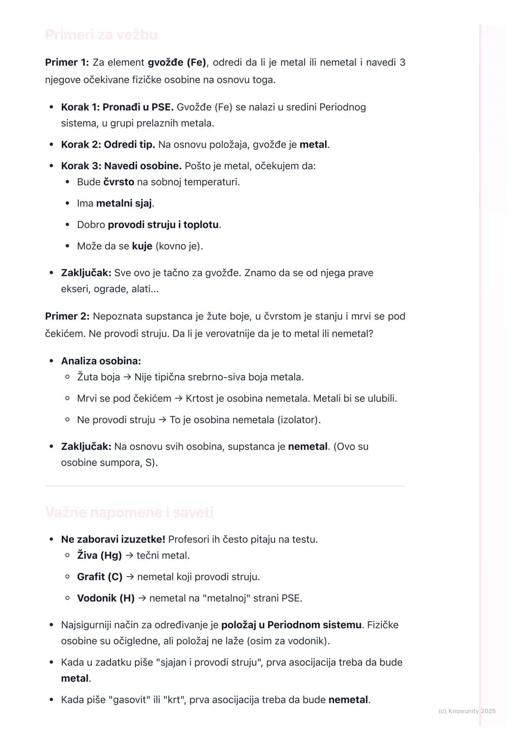 # Metali i nemetali
Uvod u metale i nemetale
Svi hemijski elementi u prirodi mogu da se podele u dve glavne grupe: metale i
nemetale. Post