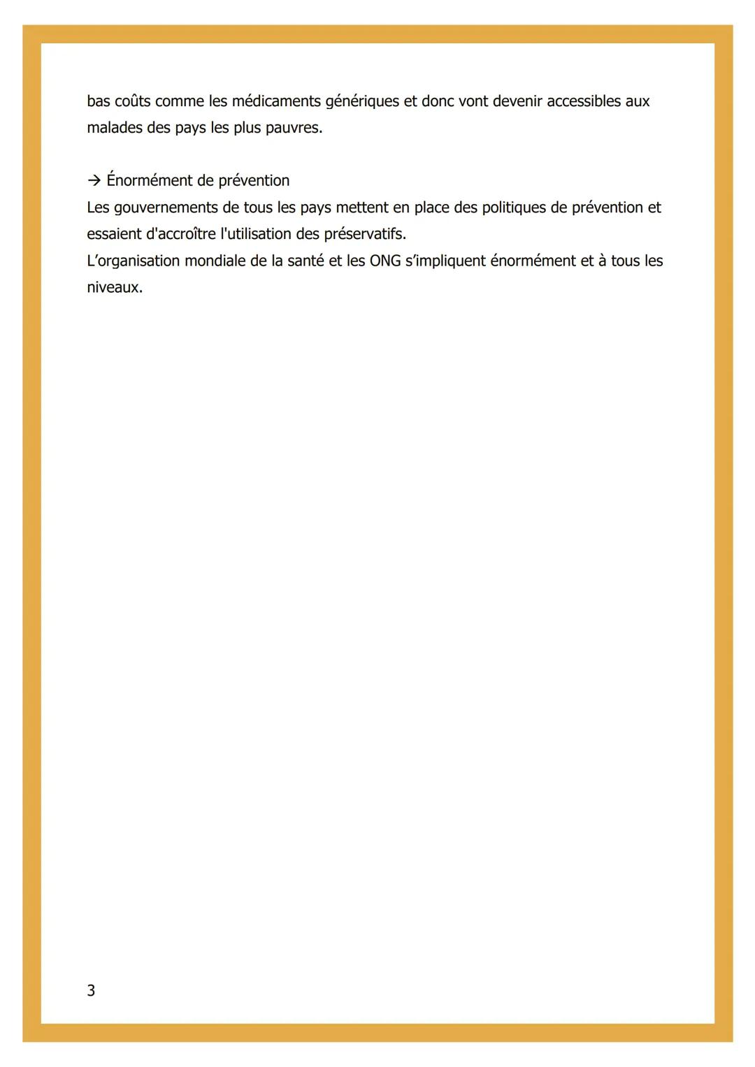 # LA PANDÉMIE DU SIDA
## DÉFINITION DE PANDÉMIE ET DE SIDA
(SIDA est un acronyme qui signifie Syndrome d'Immuno Déficience Acquise.)
Le SI