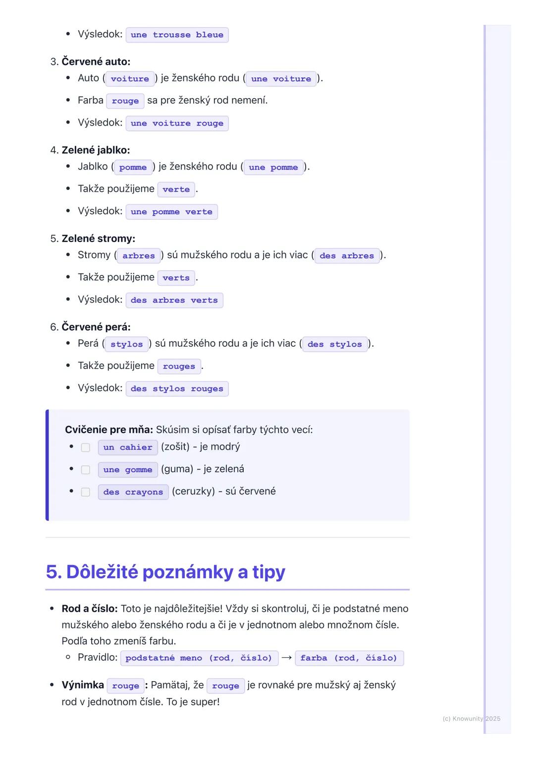 # Farby
## 1. Prehľad a úvod
Ahojte! Dnes si zopakujeme a naučíme sa niečo nové o farbách vo
francúzštine. Je to super dôležité, lebo farb