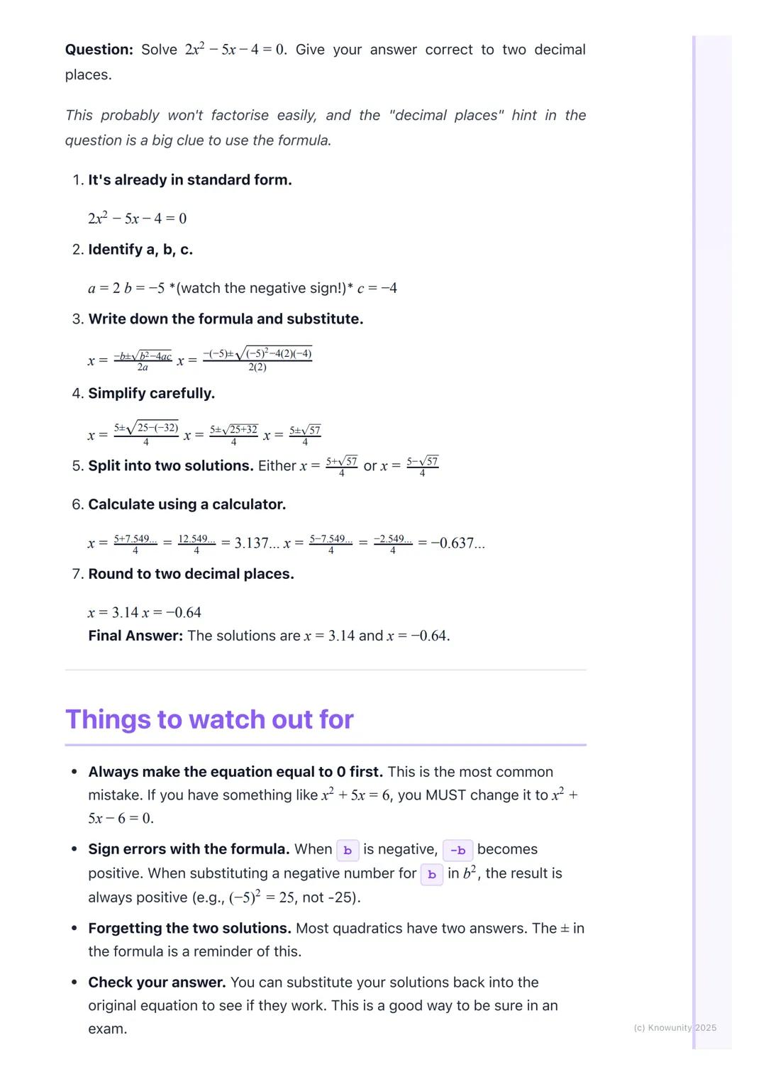 # Quadratic Equations
## What are quadratic equations?
A quadratic equation is a type of algebra equation where the highest power of
the v