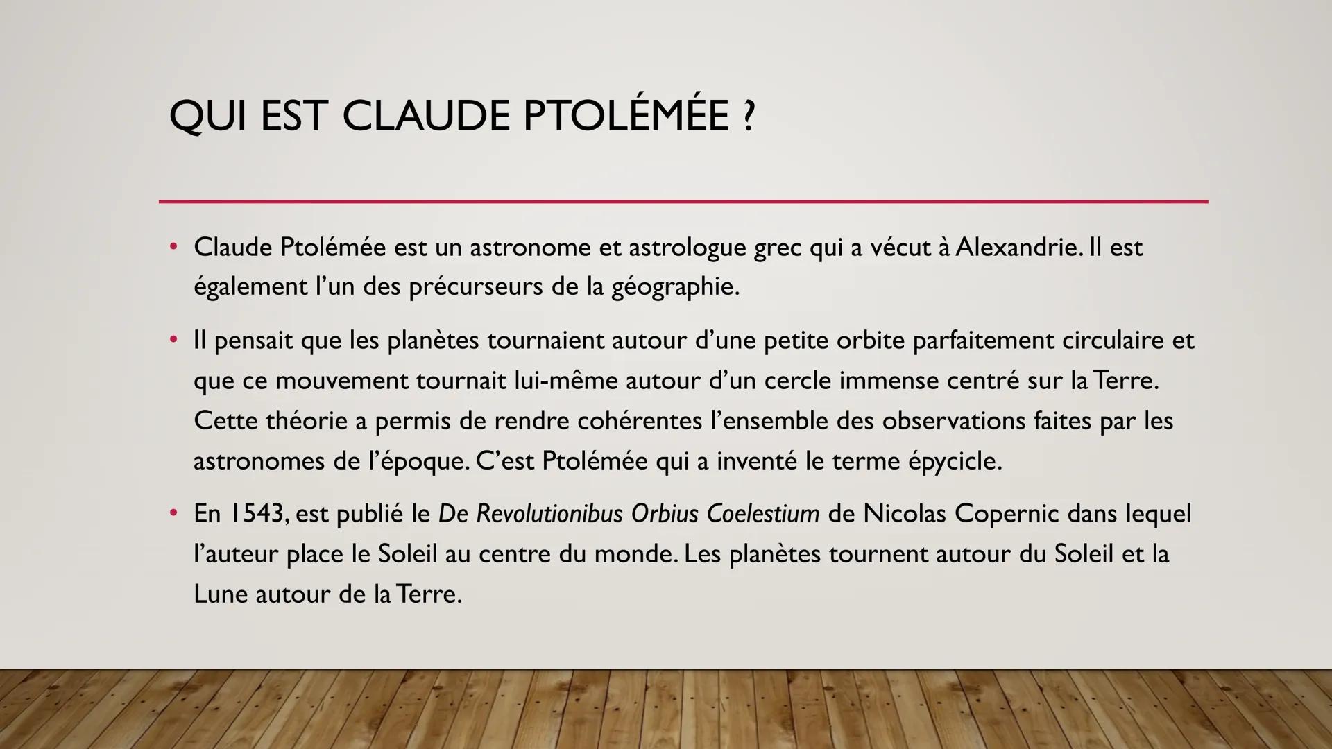 # DU GÉOCENTRISME À
# L'HÉLIOCENTRISME
LIVRE PAGE 172-173-180 # QU'EST CE QUE LE GÉOCENTRISME ET
# L'HÉLIOCENTRISME?
* Le géocentrisme e