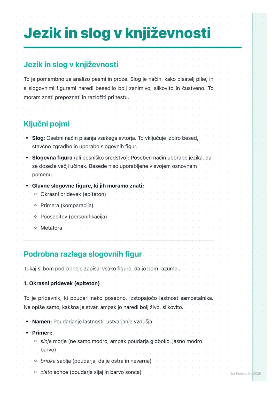 # Jezik in slog v književnosti
Jezik in slog v književnosti
To je pomembno za analizo pesmi in proze. Slog je način, kako pisatelj piše, i