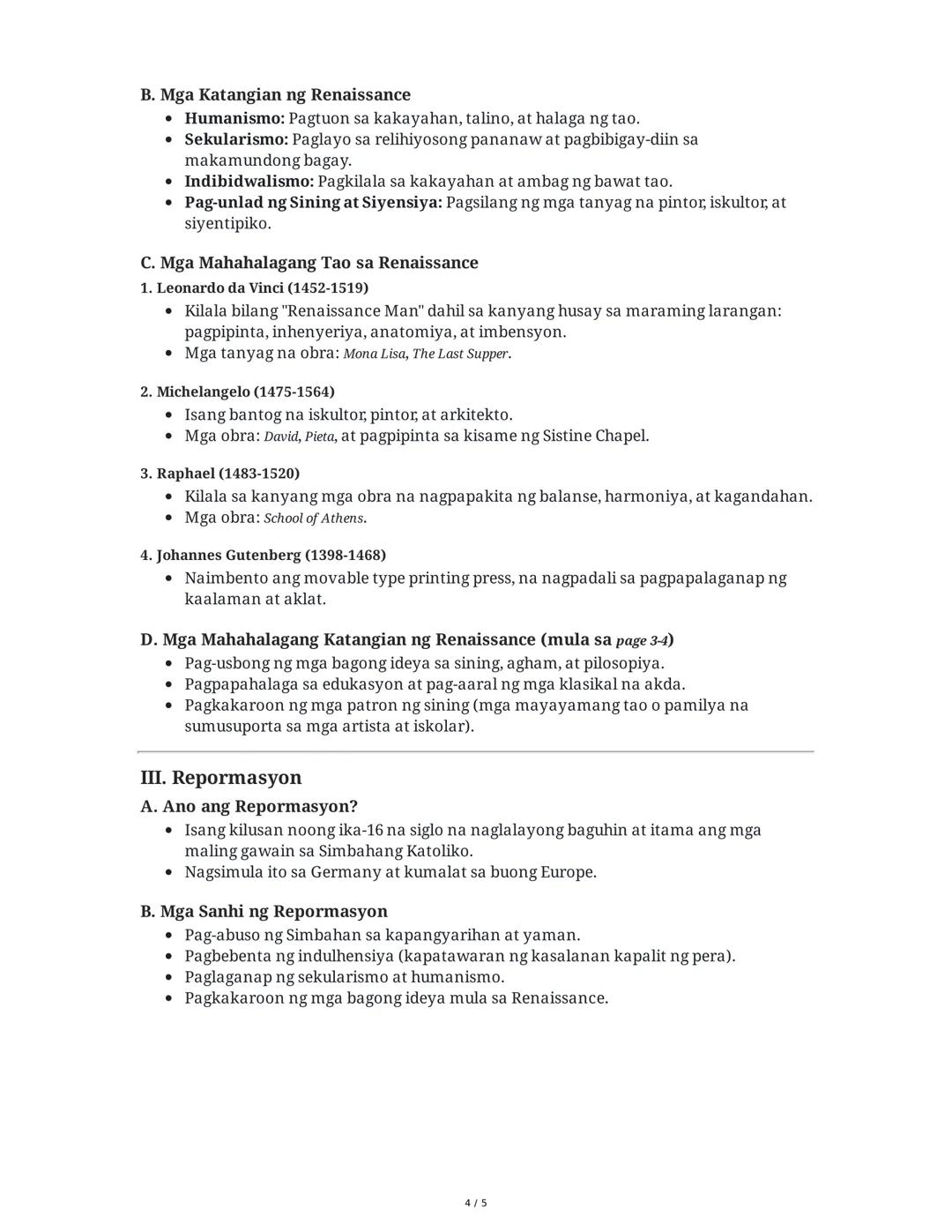 ## Paghahabi: Pagsasara ng Constantinople, Renaissance, at
Repormasyon
## I. Pagsasara ng Constantinople
### A. Ano ang Constantinople?
-