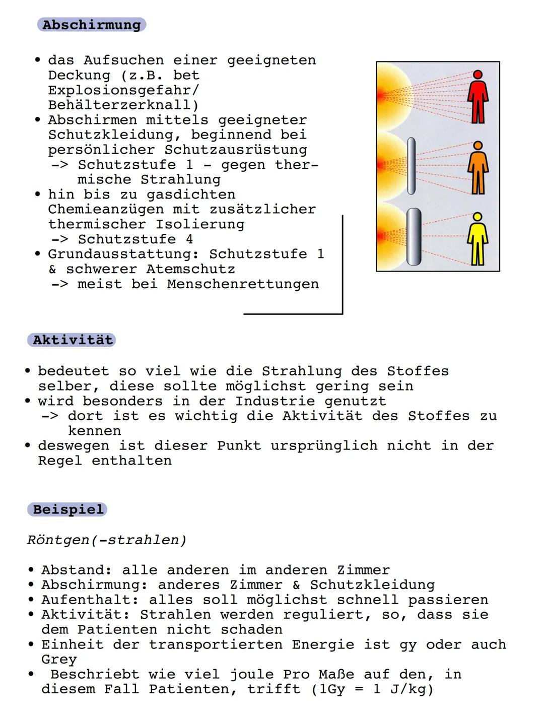 # Die 4-A-Regel
der Radioaktivität
Worum handelt es sich überhaupt?
* Regel bzw. Methode, die für ABC-
Einsätze der Feuerwehr oder