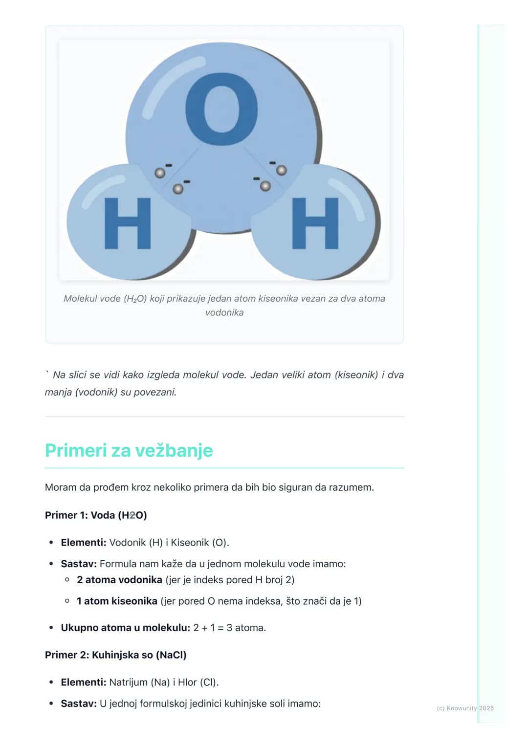 # Hemijske formule
## Šta su hemijske formule i zašto su važne
Hemijske formule su skraćeni način da se prikaže sastav hemijskih jedinjenj