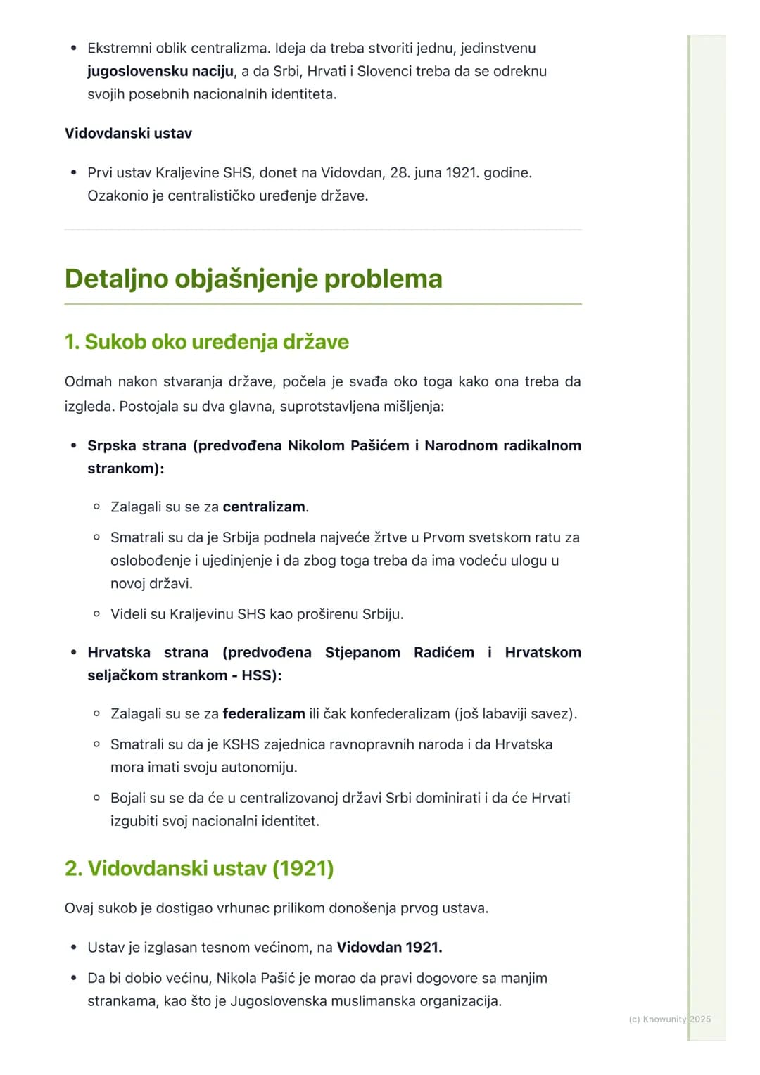 # Unutrašnji problemi i
nacionalno pitanje
Uvod: Stvaranje države i prvi problemi
Nakon Prvog svetskog rata, 1. decembra 1918. godine, stv