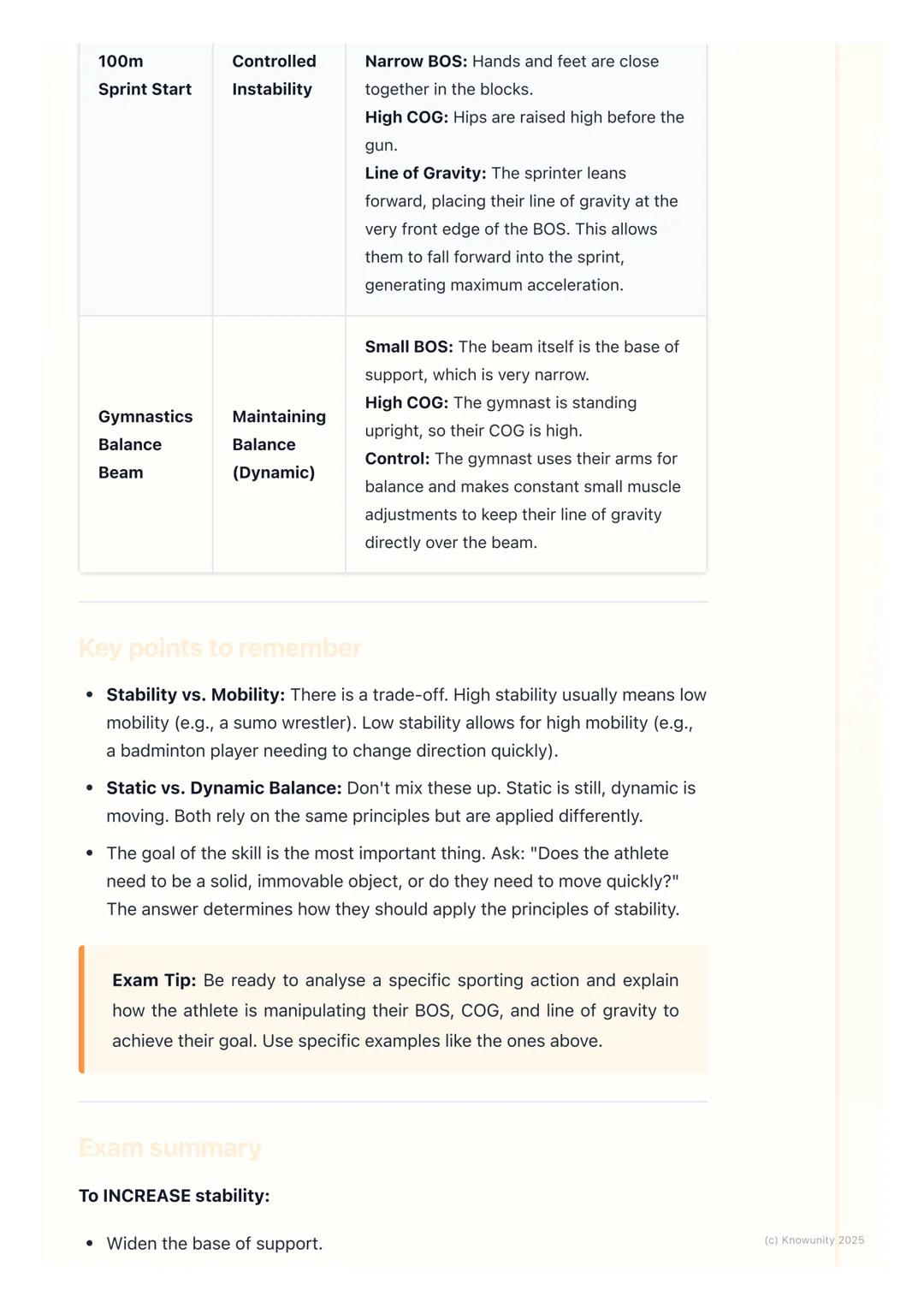 # Stability and Balance
Introduction to stability and balance
Stability and balance are key principles in biomechanics that affect almost