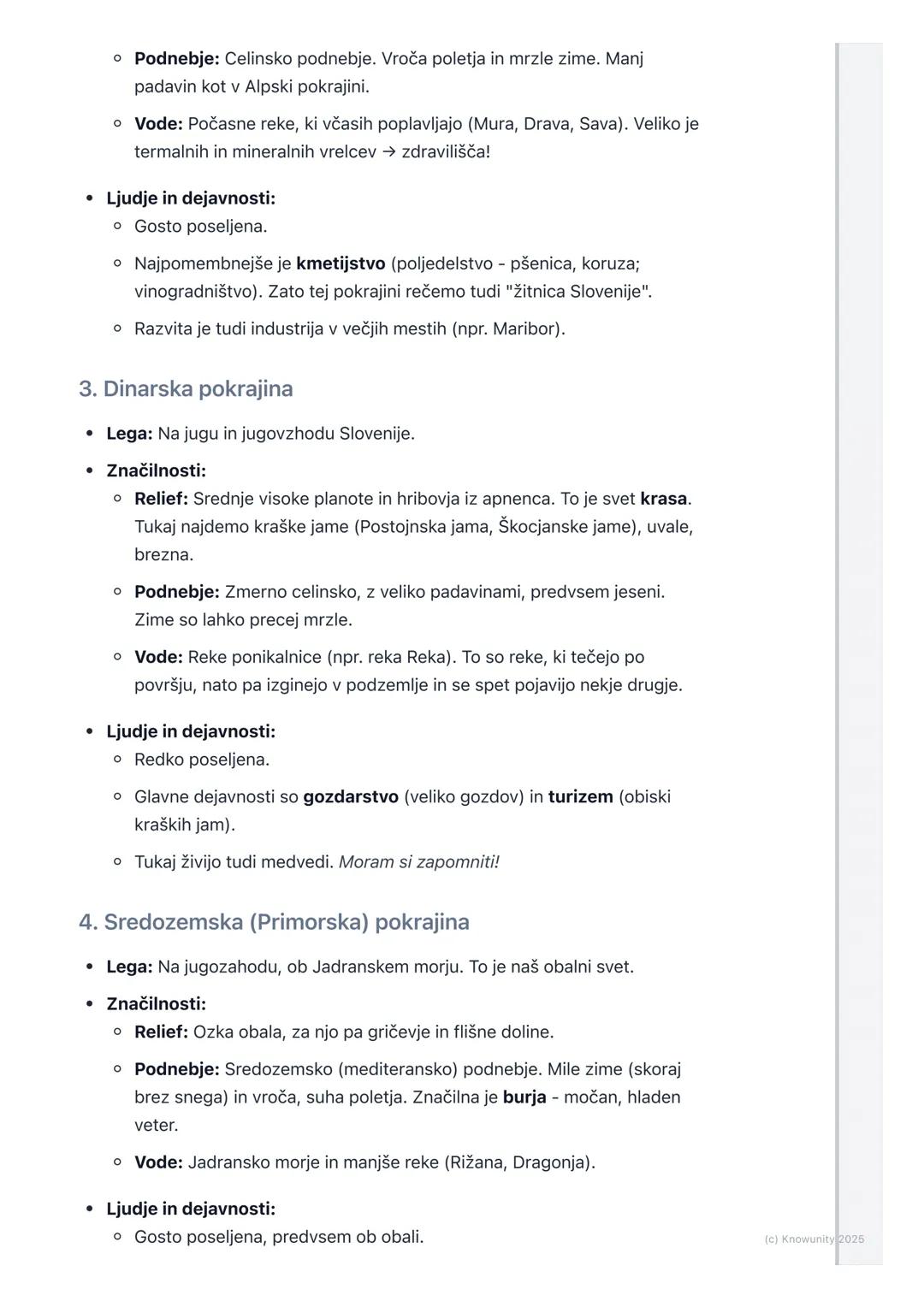 # Pokrajine Slovenije (osnovna
delitev in značilnosti)
Uvod v pokrajine Slovenije
Slovenija je majhna država, ampak je zelo raznolika. To