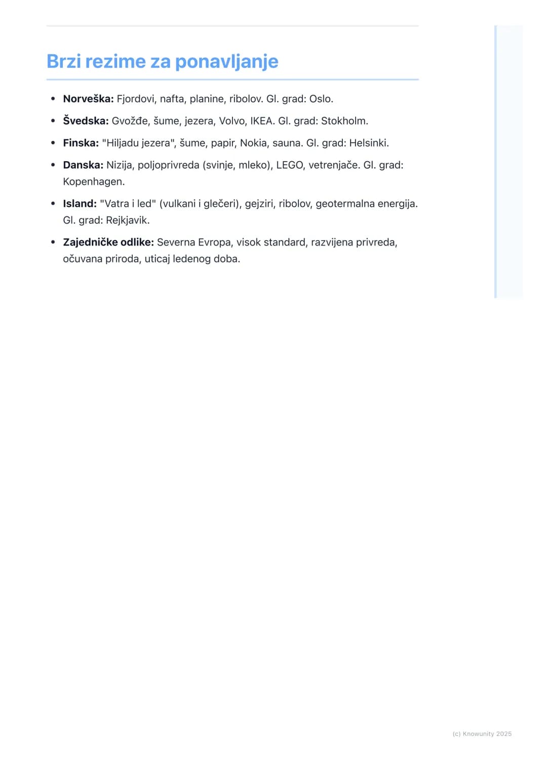 # Geografija Skandinavije
(Norveška, Švedska, Finska,
Danska, Island)
Geografija Skandinavije
Skandinavske zemlje se nalaze na severu Evro