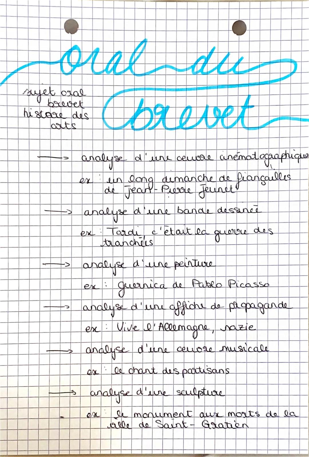 # oraldu
# brevet
suyet oral
brevet
histoire des
arts
→ analyse d'une ceware anématographique
ex in long dimanche de fiançailles
de Jean