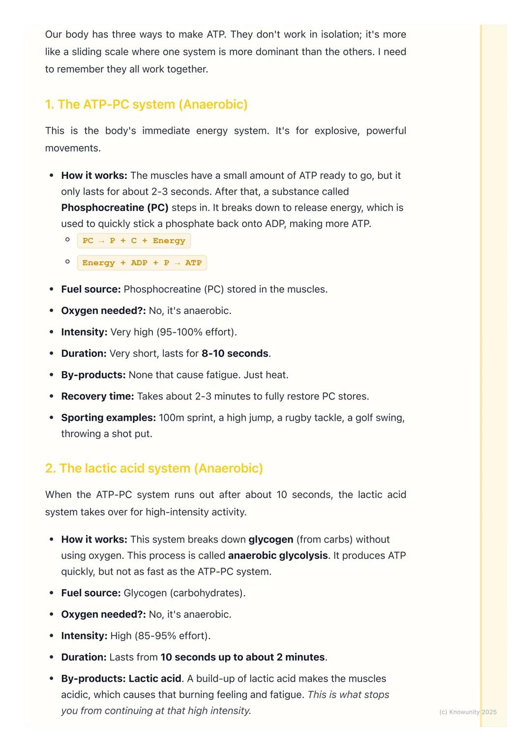 # Basic Energy Systems
Introduction to energy for movement
Everything we do in sport, from a quick sprint to a long-distance run, needs
en