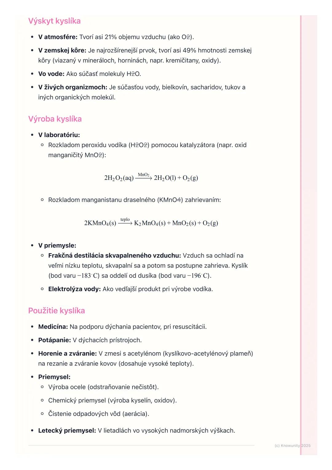 # Vodík a kyslík
## 1. Prehľad a úvod
Dnes si zopakujeme vodík a kyslík, dva z najdôležitejších a najrozšírenejších
prvkov vo vesmíre aj n