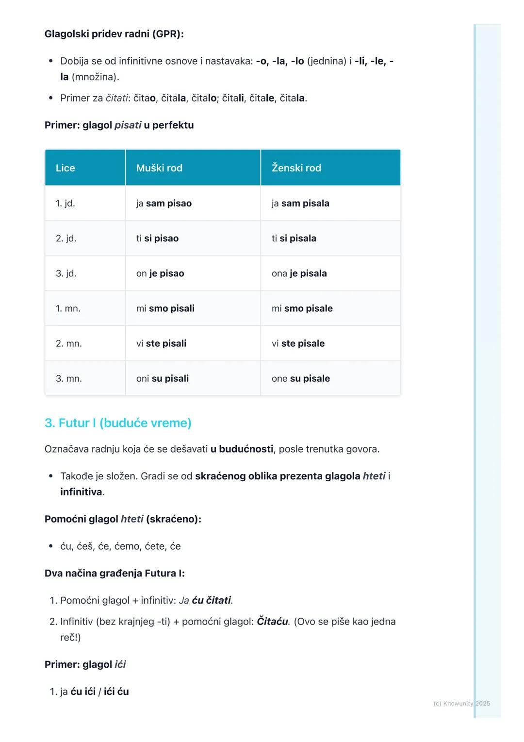 # Glagoli
## Šta su glagoli?
Glagoli su promenljive vrste reči. Oni označavaju radnju (npr. čitati, pisati,
trčati), stanje u kome se neko
