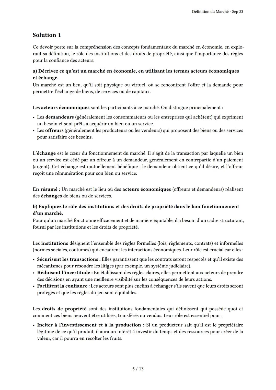 # Définition du Marché
Généré par Knowunity.fr - Sep 23
Description: Cet examen couvre la définition, les caractéristiques et les acteurs
